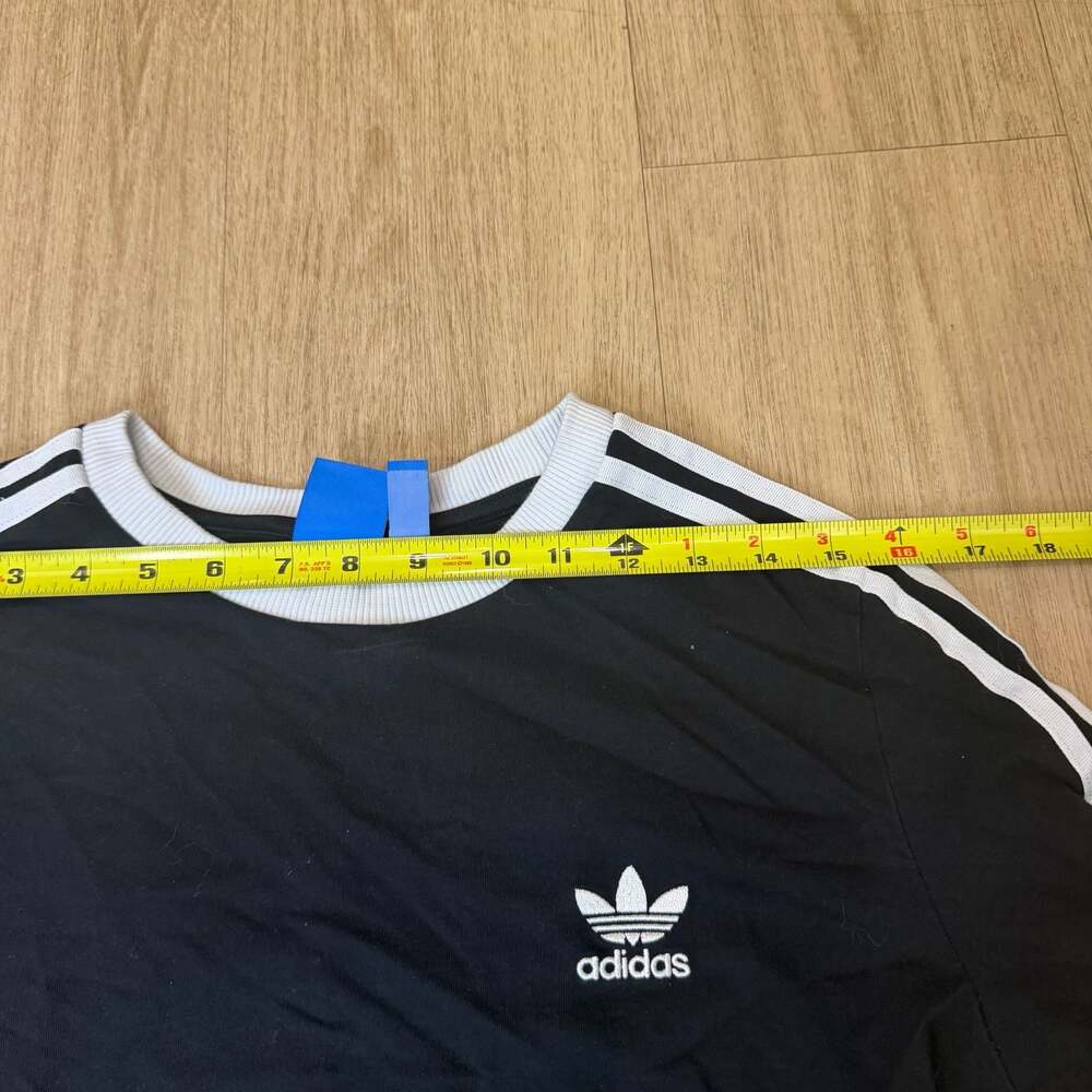 Adidas Originals Trefoil 3-Stripes Long Sleeve Shirt Size M - Picture 3 of 8